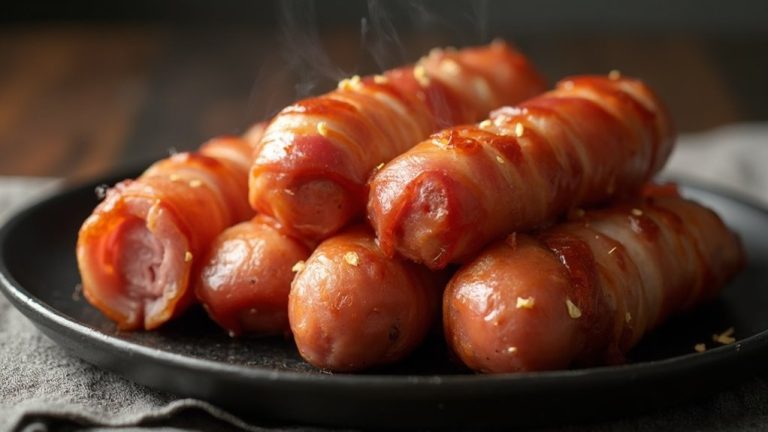 bacon wrapped sausage breakfast