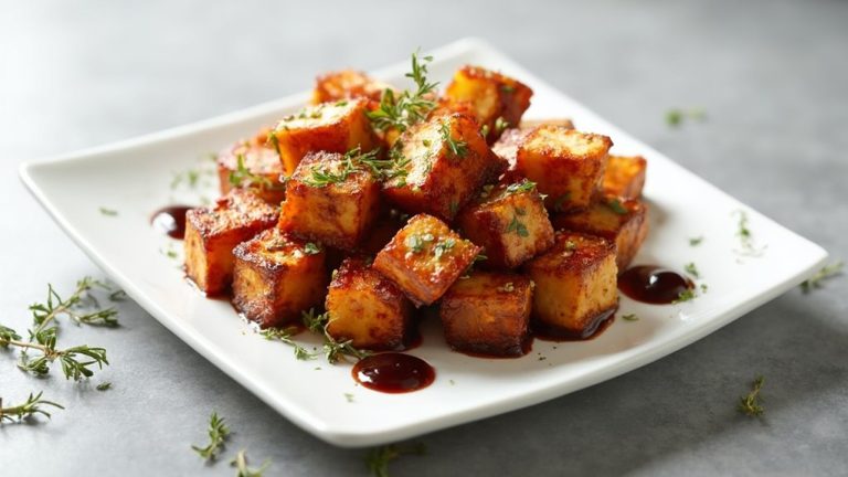 balsamic glazed tofu nuggets