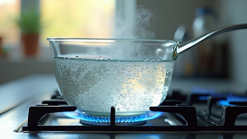 bring water to simmer