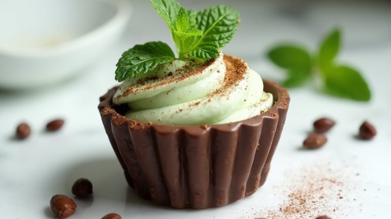 chocolate mint protein cups
