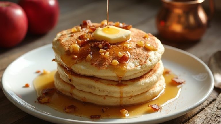 cinnamon apple cottage cheese pancakes