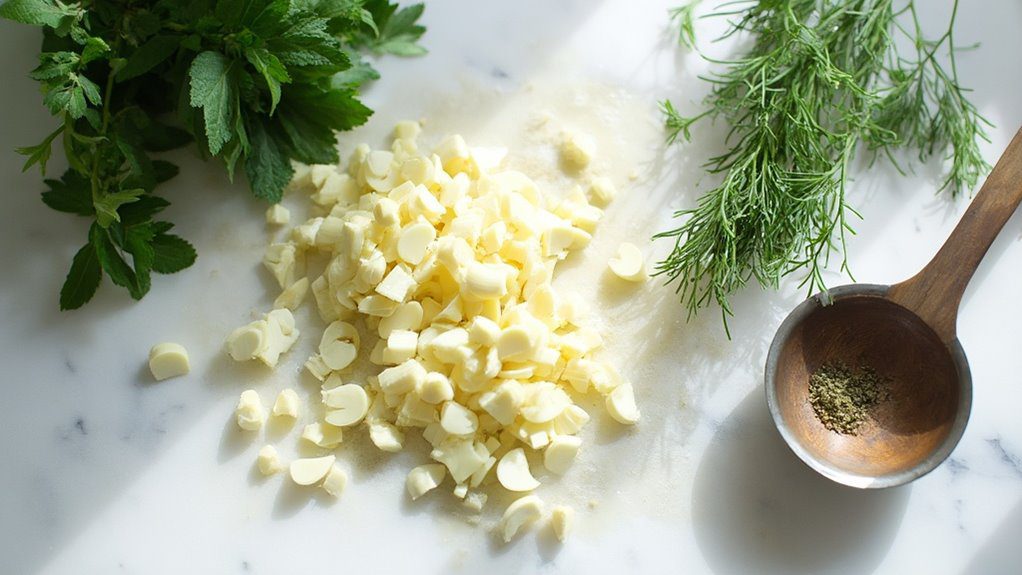combine garlic with herbs