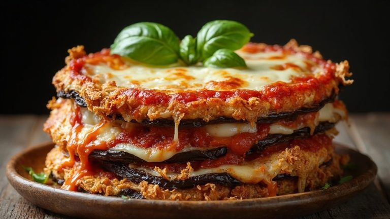 crispy keto eggplant parmesan
