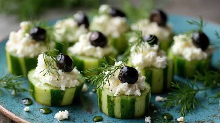 cucumber bites with cottage cheese