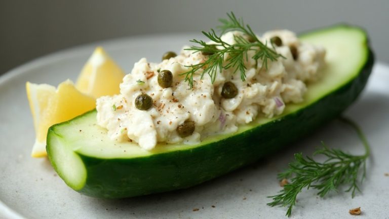 cucumber boats with tuna