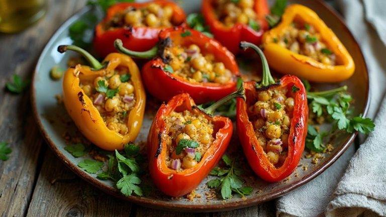 curried chickpea stuffed peppers