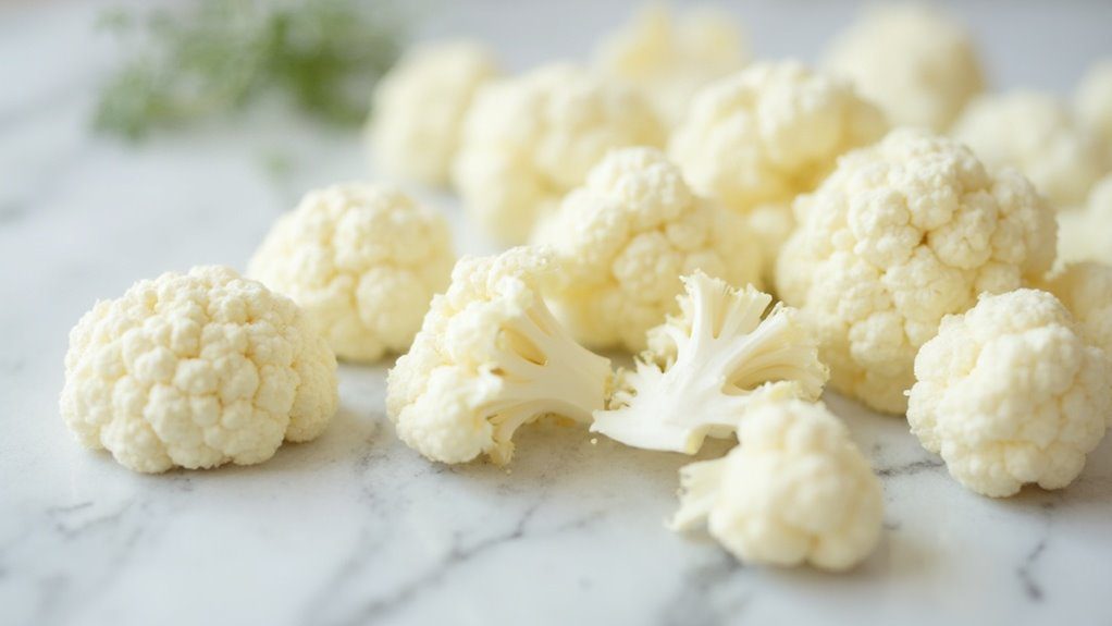 cut cauliflower into florets