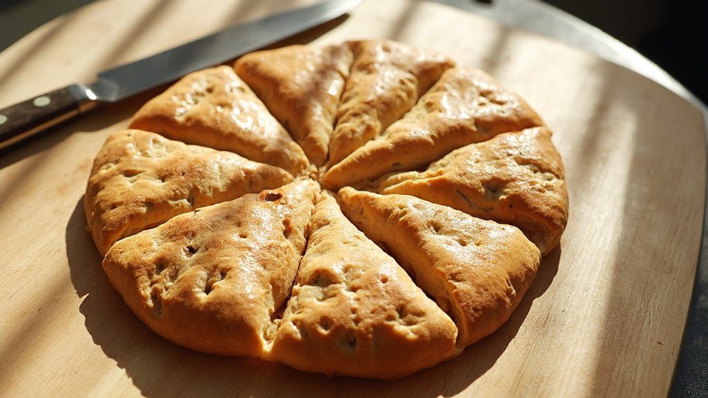 cut pitas into triangles