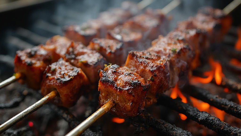 grill meat until browned