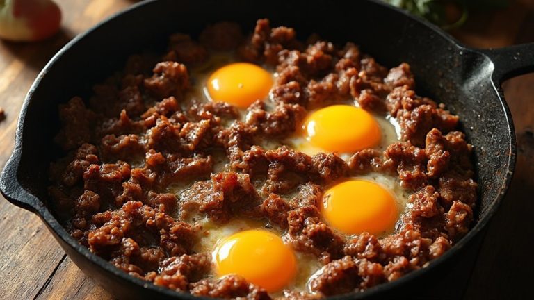 ground beef breakfast skillet
