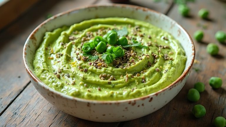 healthy green pea dip