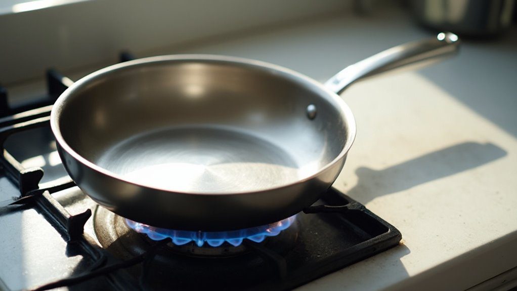 heat skillet without ingredients