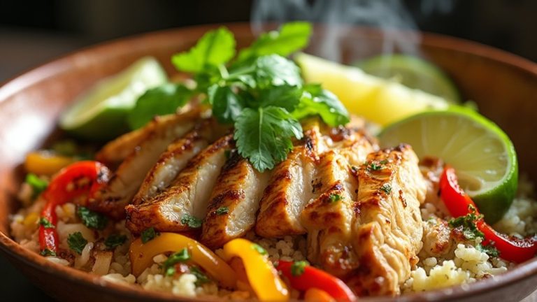 keto chicken fajita bowls