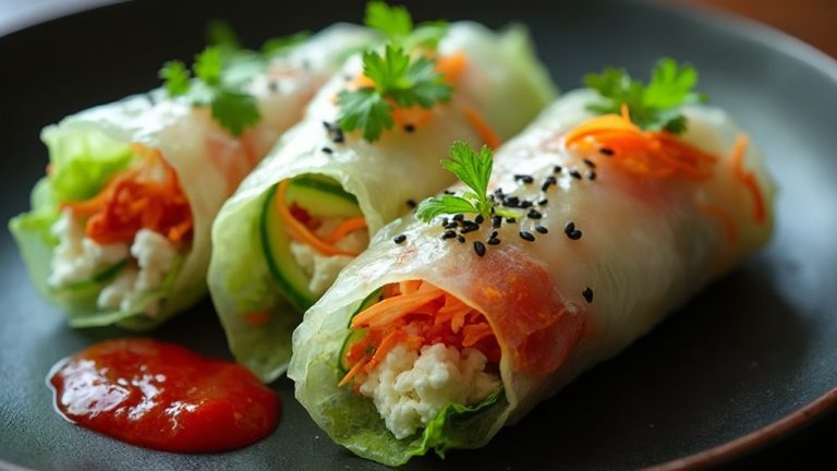 kimchi cottage cheese rolls