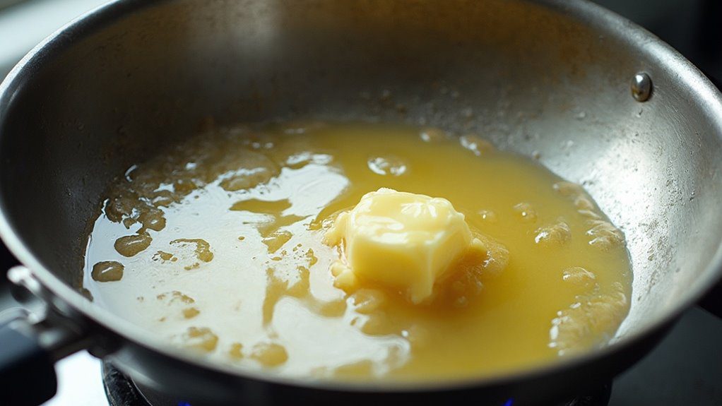 melt butter on heat