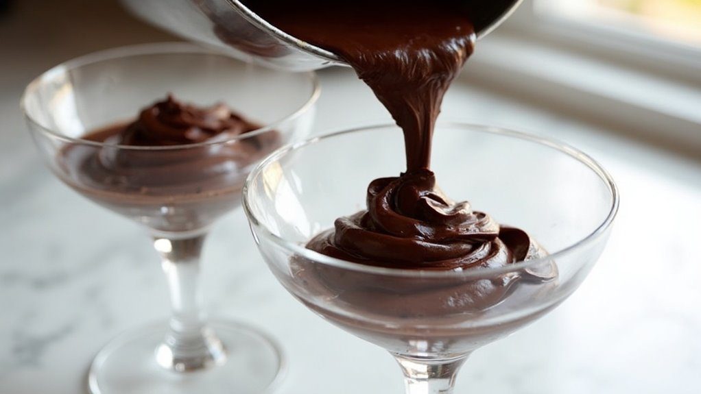 pour mixture into dishes