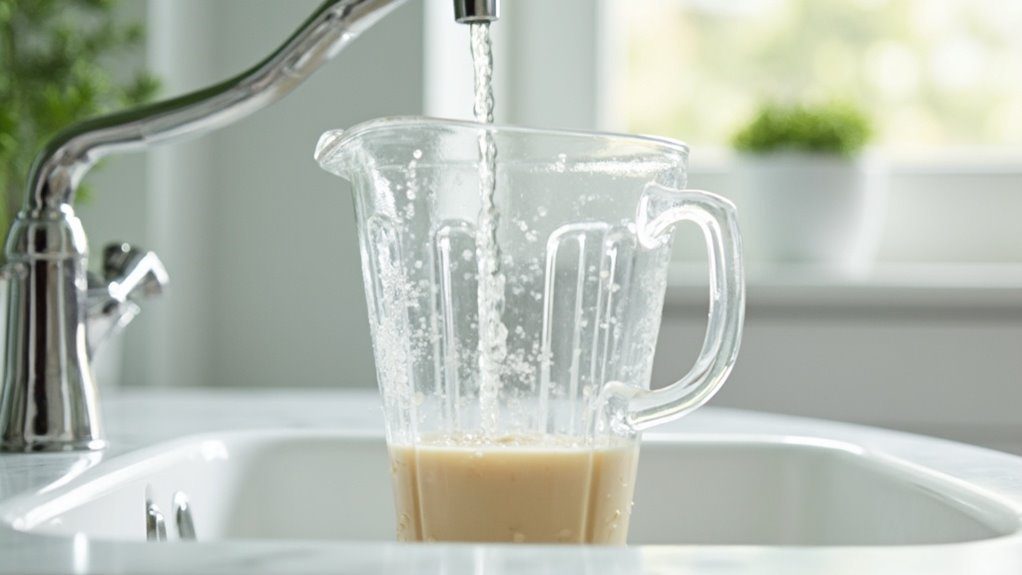rinse blender right away
