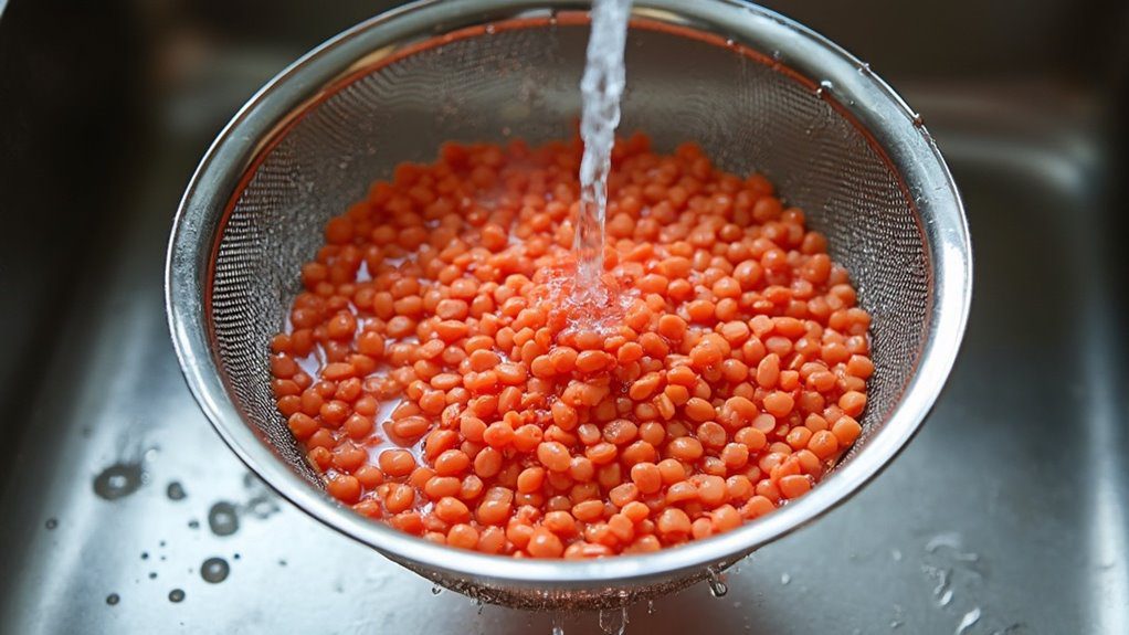 rinse lentils before cooking
