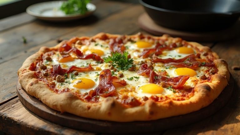 sausage crust breakfast pizza