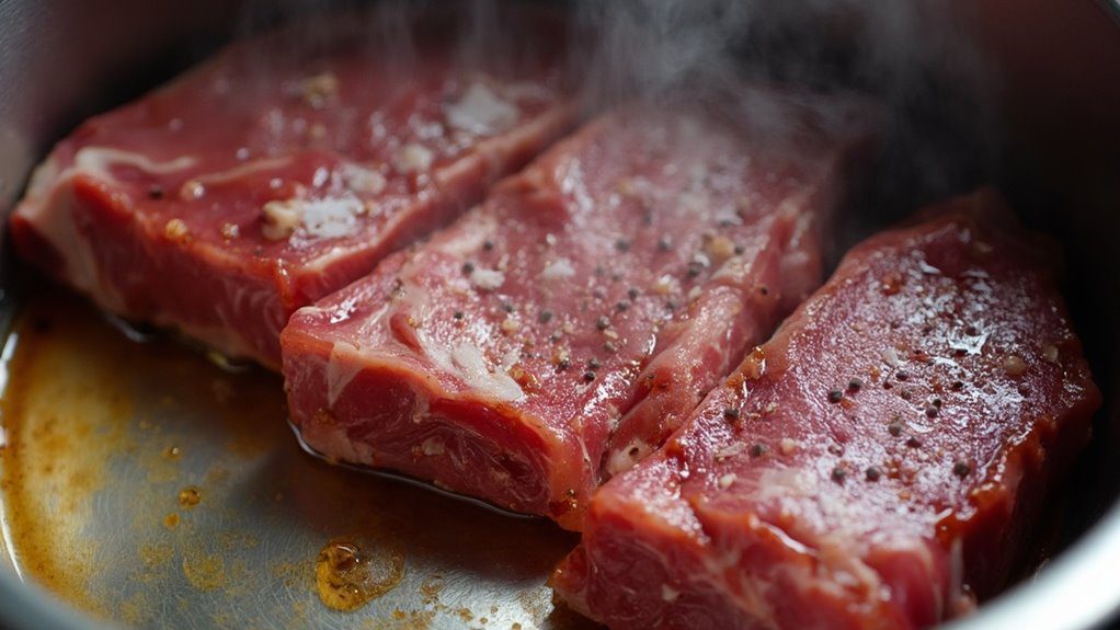 season and brown ribs