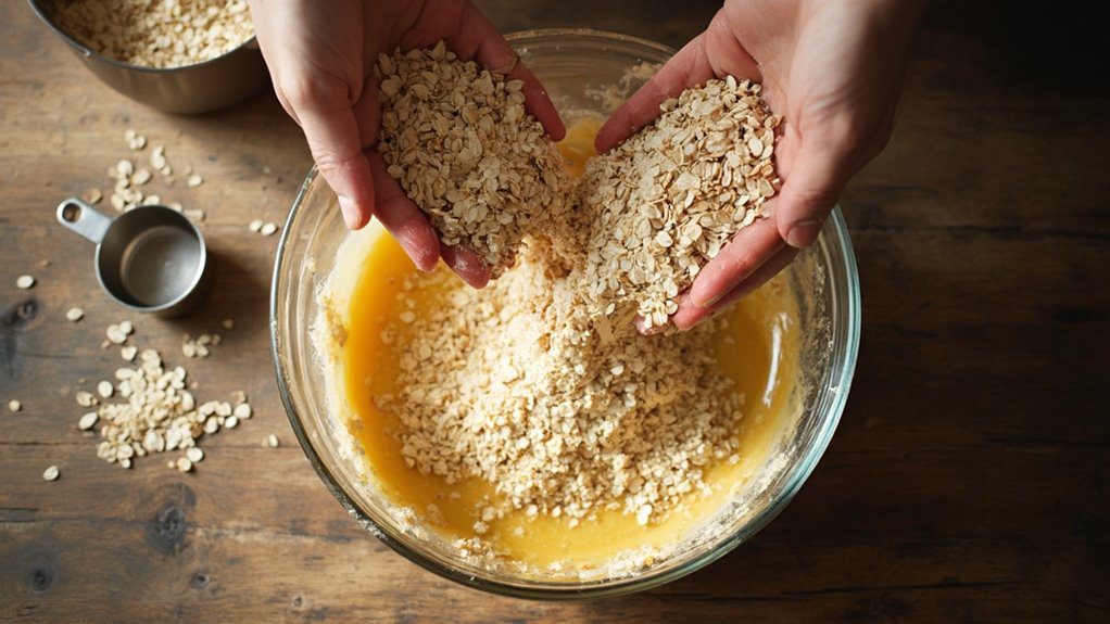 slowly incorporate dry oats