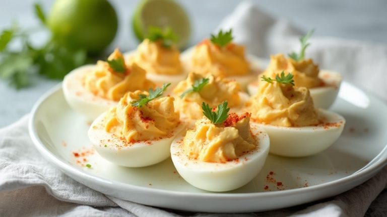 spicy cottage cheese deviled eggs