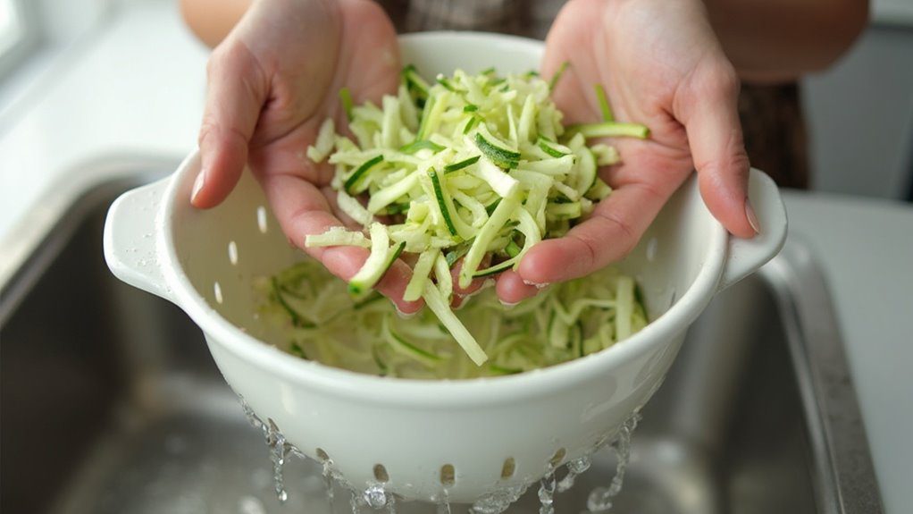 squeeze zucchini to dry