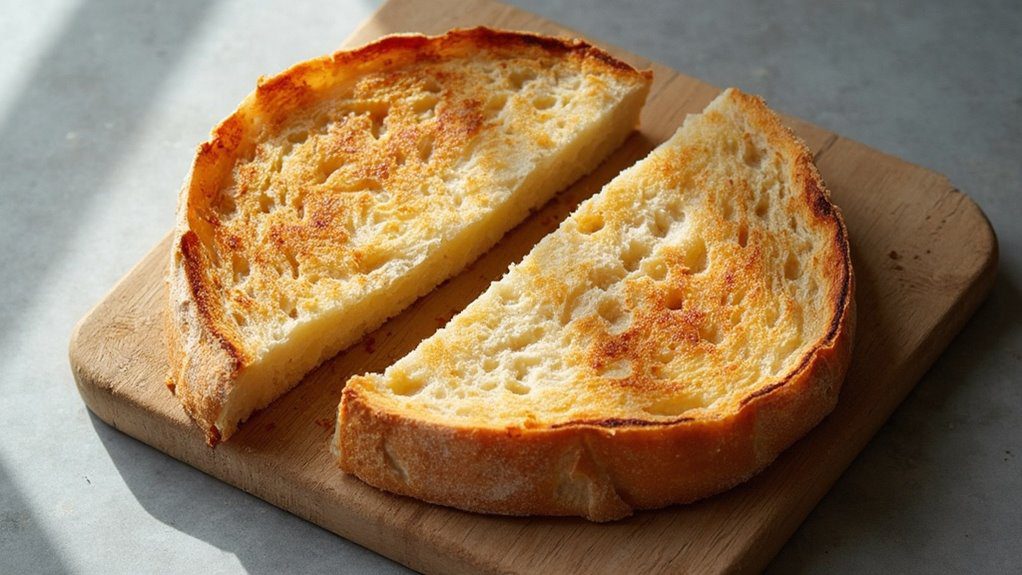 toast bread to golden