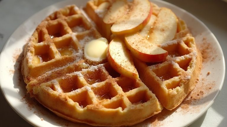 toddler friendly apple cinnamon waffles