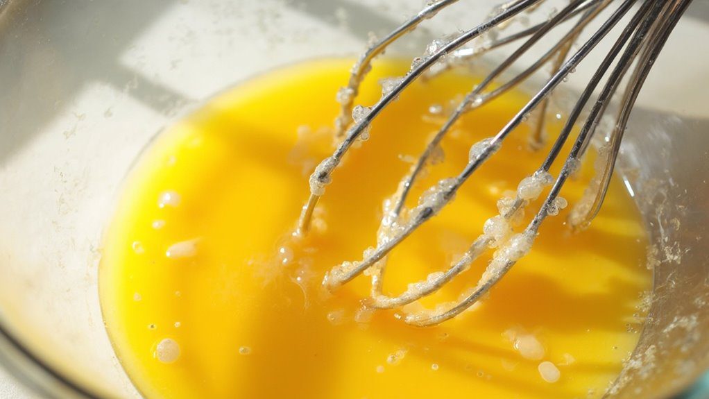 whisk eggs until frothy