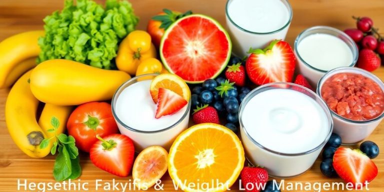 Colorful probiotic foods for digestion and weight loss.